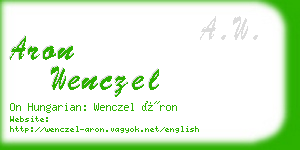 aron wenczel business card